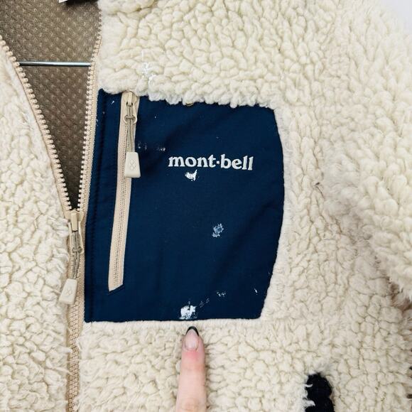 Mont-bell Climaplus Cream Sherpa Zip Up Jacket Girls Size 6-7 - Picture 4 of 6